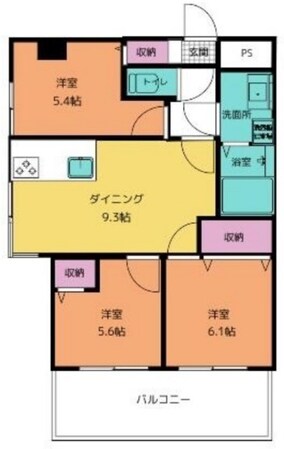 カーサソラール大門の物件間取画像